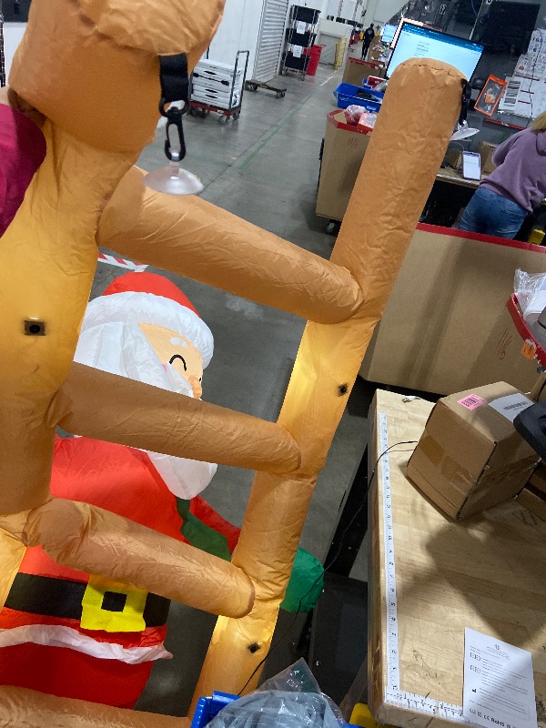 Photo 1 of 2025 Hanging Christmas Inflatable Santa 8FT Climbing Santa Claus with Gift Bag Inflatables Christmas Outdoor Decoration Xmas Santa Blow Up Decor with Built-in 9 LEDs for Holiday Party Yard Garden Lawn