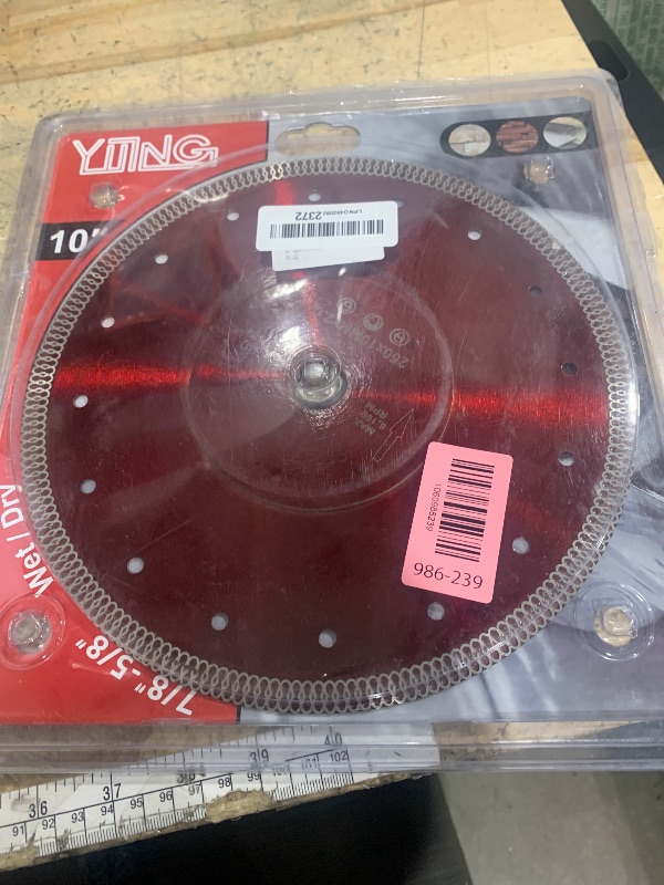 Photo 1 of 10" Super Thin Diamond Saw Blade for Cutting Porcelain Tile Granite Marble Ceramic Tile