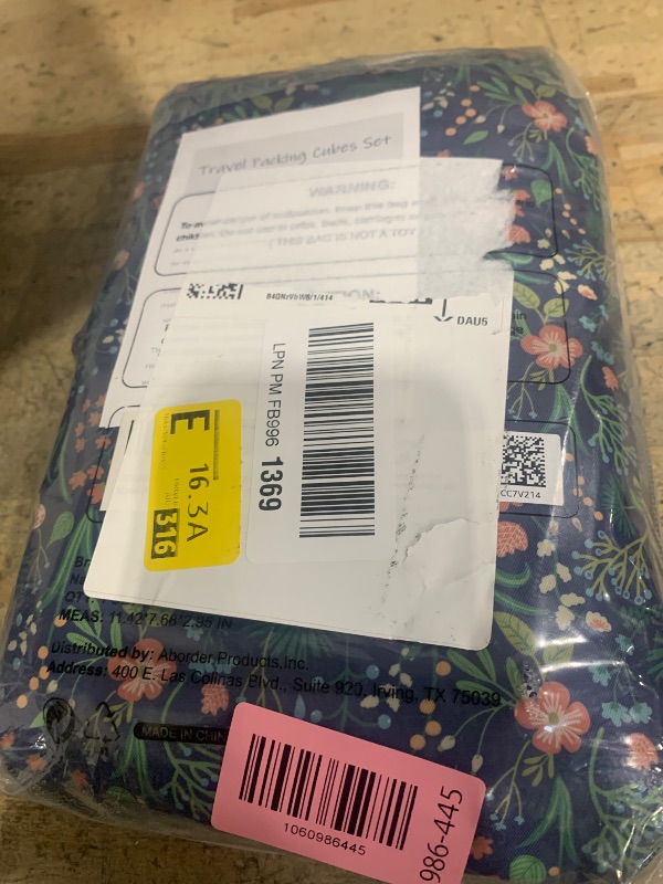 Photo 1 of 10 Set Compression Packing Cubes for Travel Essentials,Compressible Expandable Packing Cubes for Suitcase,OlarHike Luggage Organizer Bags,Handy Helper for Organizing Clothes(Dark Blue Floral)