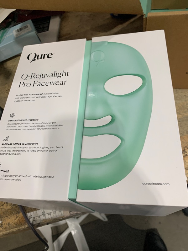 Photo 1 of Qure Red Light Therapy for Face – LED Mask with 5 Light Modes for Anti-Aging, Acne, Wrinkles & Dark Spots, 3-Min Wireless Daily Treatments, Smart App Control with Reminders, FDA Cleared