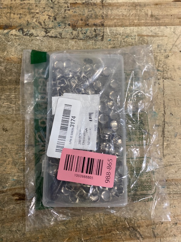 Photo 1 of 200 PCS Round Dome Rivets, 12mm Claw Rivet Nailheads Studs for Clothing, Silver Spikes Leather Rivets with Wooden Awl for Punk Rock Shoes Bag Parts Decoration DIY Leather Craft