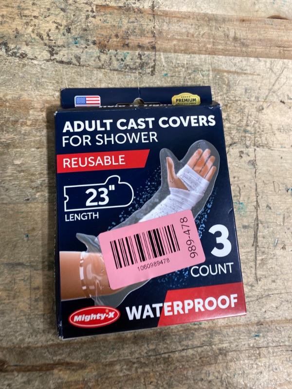 Photo 1 of 100% Waterproof Cast Covers for Shower Arm - Tight Seal - 3pk Adult Reusable Cast Protectors - Half Arm Bag Sleeves