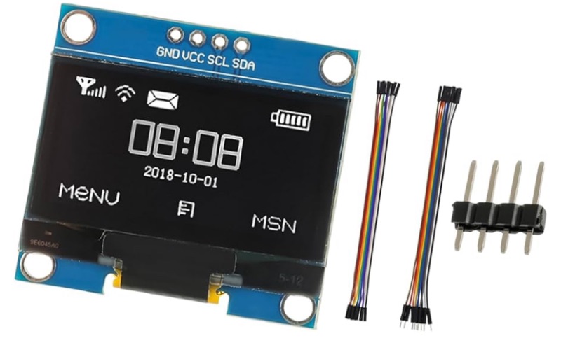 Photo 1 of 1.3 Inch I2C IIC OLED Display Module 128x64 Pixel Mini Self-Luminous Display Screen Board for Arduino Projects Raspberry Pi with Wire(1Pack