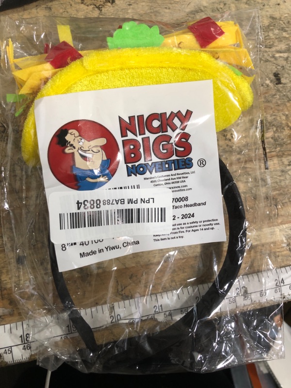 Photo 1 of  Party Adult Mini Taco Hat Headband Vendor, Potlucks, Food Party Costume Accessory
