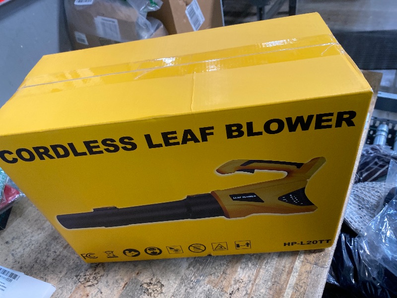 Photo 1 of ***FOR PARTS ONLY/NON-FUNCTIONAL*** HEINPRO Cordless Leaf Blower Compatible with Dewalt 20V Max Battery, 500CFM/150MPH Electric Leaf Blower Cordless, 5 Speed Modes, Battery Powered Blowers for Lawn Care, Yard (Tool Only)