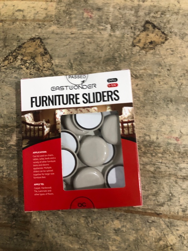 Photo 1 of 1-1/4" Furniture Sliders for Carpet & Hardwood Floors, 24PCS Furniture Pads for Quickly and Easily Move Any Item and Protect The Floor