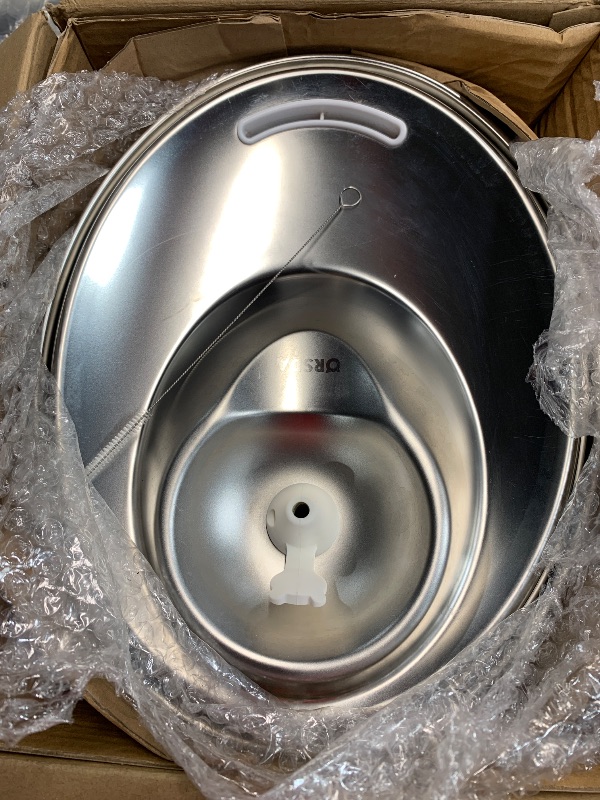 Photo 1 of (used) ORSDA Stainless Steel Cat Water Fountain, 100oz/3L Automatic Pet Drinking Fountain, Dog Water Dispenser Bowl