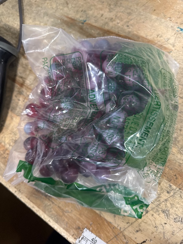 Photo 1 of 2 Bunches Faux Grapes Decor Realistic, 8 Inch Decorative Fruit Artificial Grapes, Fake Fruit Grapes for Wedding Party Cabinet Pub Fall Harvest Farmhouse Photography Props (60 Grains Purple)