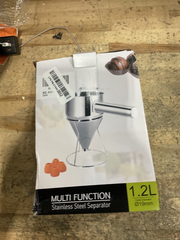 Photo 1 of 1.2L Pancake Batter Dispenser Funnel Cake Dispenser with Stand Multi-Caliber for Baking Cupcakes Muffins Crepes or Any Baked Goods
