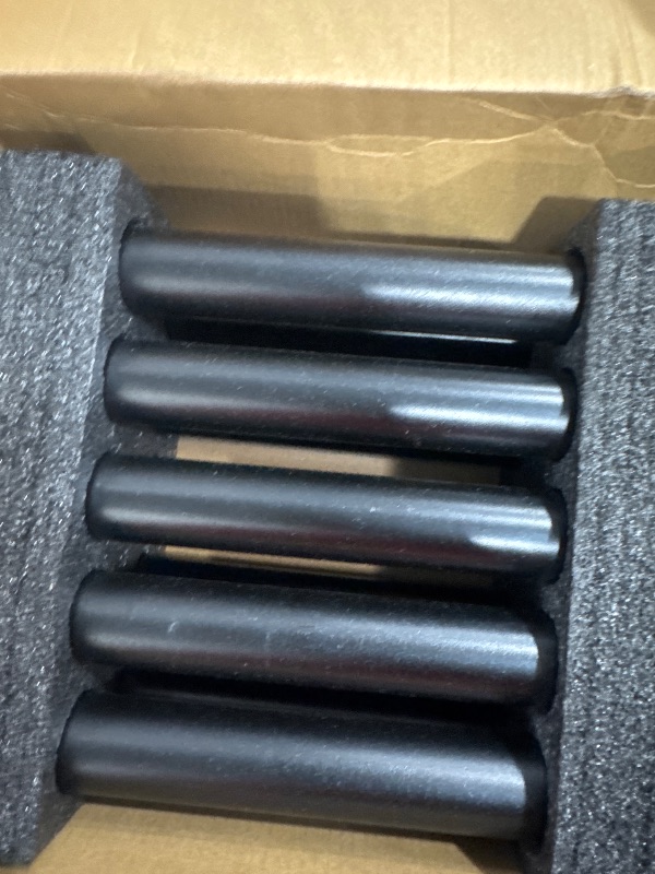 Photo 1 of 1"x10" Black Painted Iron Pipe, Home TZH 10 Pack Threaded Black Metal Pipe Nipple for DIY Project/Furniture/Shelving Decoration (10, 10")