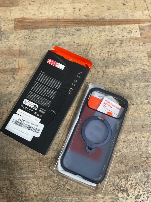 Photo 1 of ***(stock photo for reference only/ color is blue)***TORRAS Q3 Spin for iPhone 17 Pro Case, Patented 360 Magnetic Stand, Fit for MagSafe, Built-in Ring Holder Kickstand, Mil-Grade Protective Case for iPhone 17 Pro, Camera Control, Clear