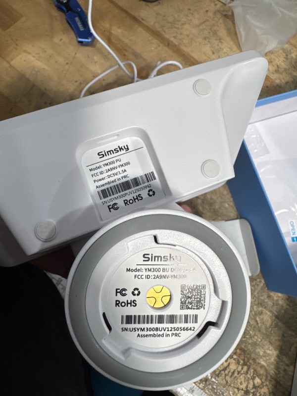 Photo 1 of *POWERS ON** Simsky Video Baby Monitor, Dual 4MP Cameras with 6X Zoom, 7" UHD Large Touch Screen Smart Portable Audio Monitor, 24/7 Recording in app, AI Tracking, Intelligence Detection, 32GB Local Storage+