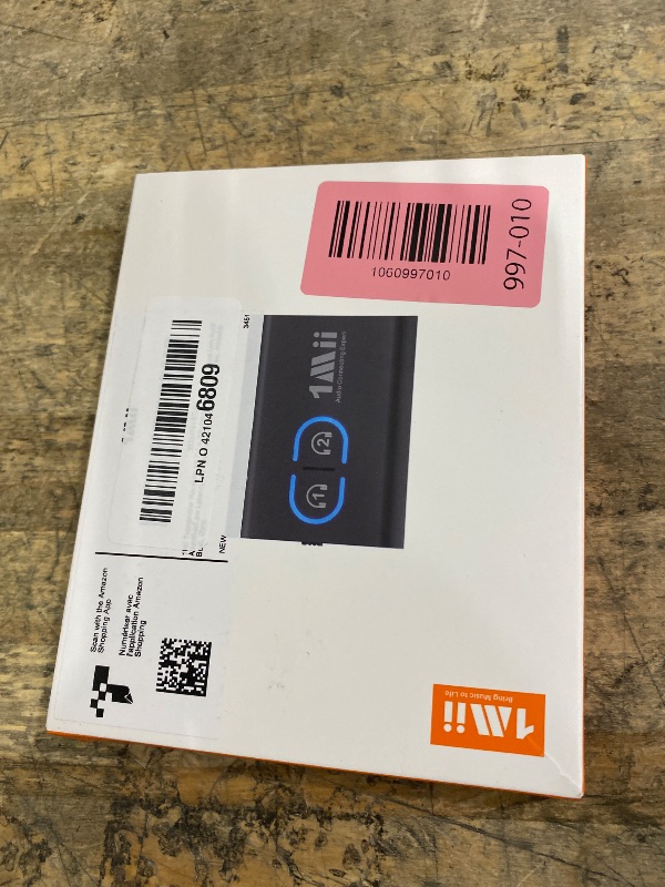 Photo 1 of 1Mii Bluetooth 5.3 Transmitter Receiver for TV to Wireless Headphones, Dual Link AptX Adaptive/Low Latency/HD Audio, Aux Adapter for Home Stereo, Airplane, Boat, Gym