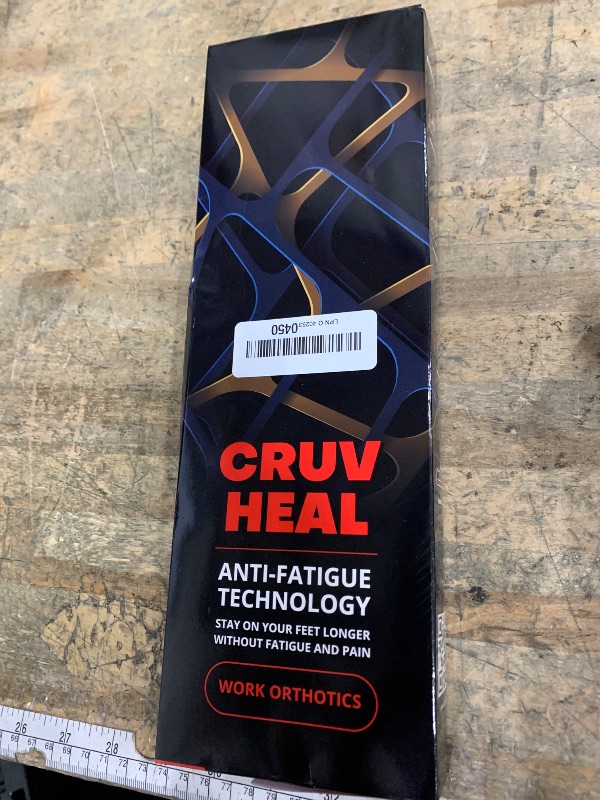 Photo 1 of (New) Work Orthotic Insoles - Anti Fatigue Medium Arch Support Shoe Insert Men Women - Plantar Fasciitis Flat Feet - Relieve Foot Pain - Work Boot Insoles Standing All Day (XL, Blue Lines)