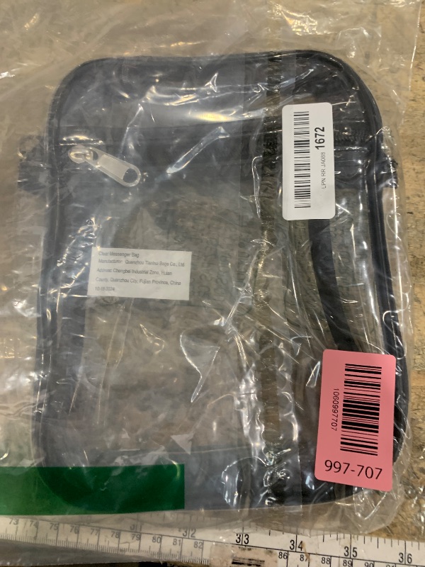 Photo 1 of ***MISSING CARRYING STRAP*** USPECLARE Clear Purse Stadium Transparent Messenger Bag Stadium Approved for Men and Women Clear CrossBody Bag