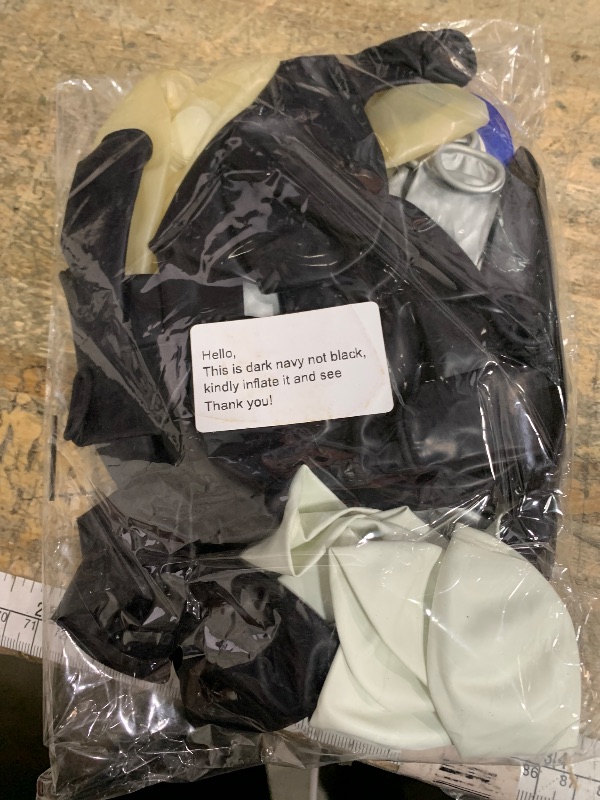 Photo 1 of 25pcs Black and Silver Balloons 12inch, Black and White Balloons with Metallic Silver Confetti