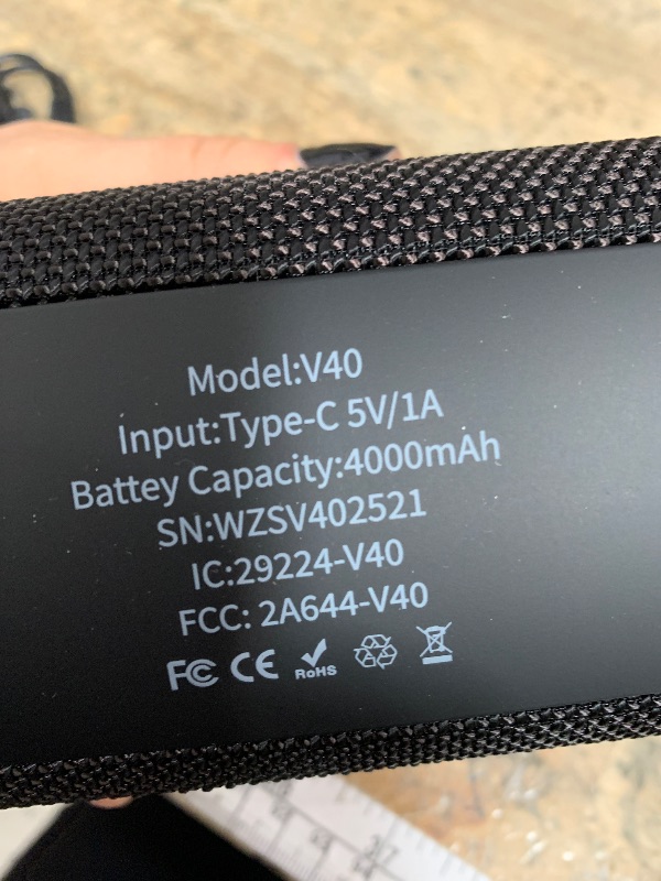 Photo 1 of ***FOR PARTS ONLY/ NON-FUNCTIONAL*** Vanzon Bluetooth Speakers, V40 Wireless Portable Bluetooth Speaker with TWS Dual Pairing, 24W Stereo Sound and 24H Playtime, IPX7 Waterproof Bluetooth Speaker for Home and Outdoor