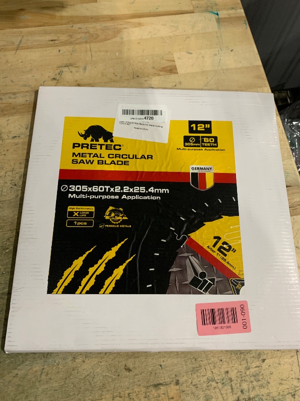 Photo 1 of 12BLADEST Blade for Cutting Mild Steel with 1" Arbor, for Circular and Chop Saws, No Heat, No Burrs & Virtually No Sparks, Carbide-Tipped TCT Blade for Cold Metal Cutting,12-Inch x 60-Tooth