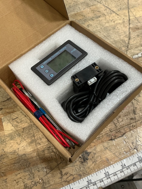 Photo 1 of ***(PARTS ONLY/ NON FUNCTIONAL)***DROK Battery Monitor, DC 8-100V 300A Charge Discharge Split Type Coulometer 12V 24V 36V 48V 60V Coulometer Watt Meter, Capacity Percentage Time Power Voltmeter Ampmeter for RV Solar Panel Golf Cart