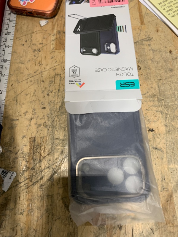 Photo 1 of ***STYLE OR PHONE MODEL MAY DIFFER**** ESR for iPhone 17 Pro Max Case with Stash Stand, 7X Military-Grade Drop Protection with Camera Control, Shock-Absorbing Phone Rugged Cover, Compatible with MagSafe Accessories, Cyber Series, Blue