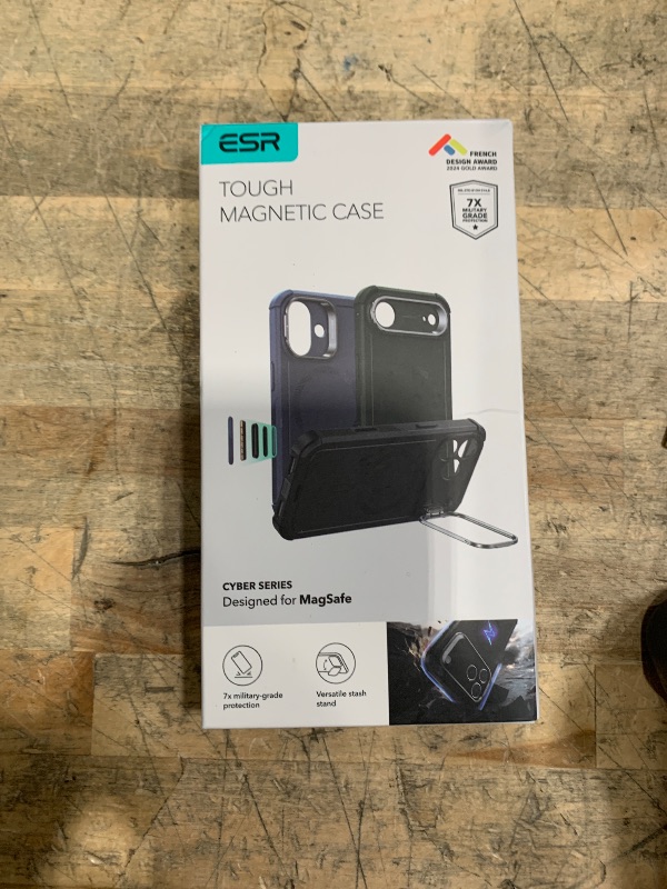 Photo 1 of ***STYLE OR PHONE MODEL MAY DIFFER**** ESR for iPhone 17 Pro Max Case with Stash Stand, 7X Military-Grade Drop Protection with Camera Control, Shock-Absorbing Phone Rugged Cover, Compatible with MagSafe Accessories, Cyber Series, Blue