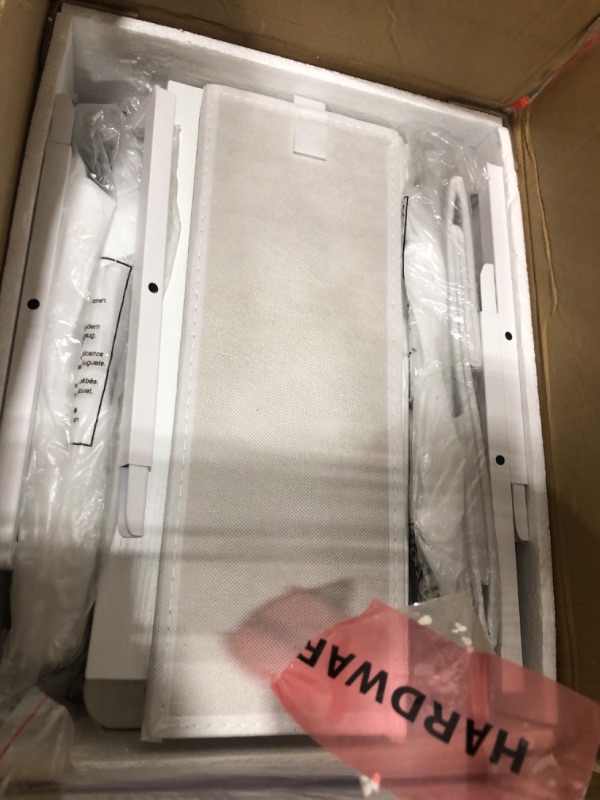 Photo 1 of KLUVIS Narrow Nightstands Set 2 - Skinny Side Table Slim Night Stand for Small Space Bedroom Thin Bedsides Tables with 2 Drawers, White