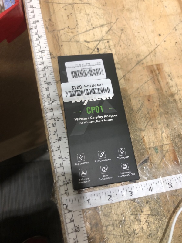 Photo 1 of **FOR PARTS/ NON-FUNCTIONAL*** Wireless CarPlay Adapter for iPhone, Super mini Compact 2-in-1 Dongle for Apple iOS?10+, Convert Wired to Wireless CarPlay, Instant Connectivity, Fit for Cars with Built-in CarPlay, Black