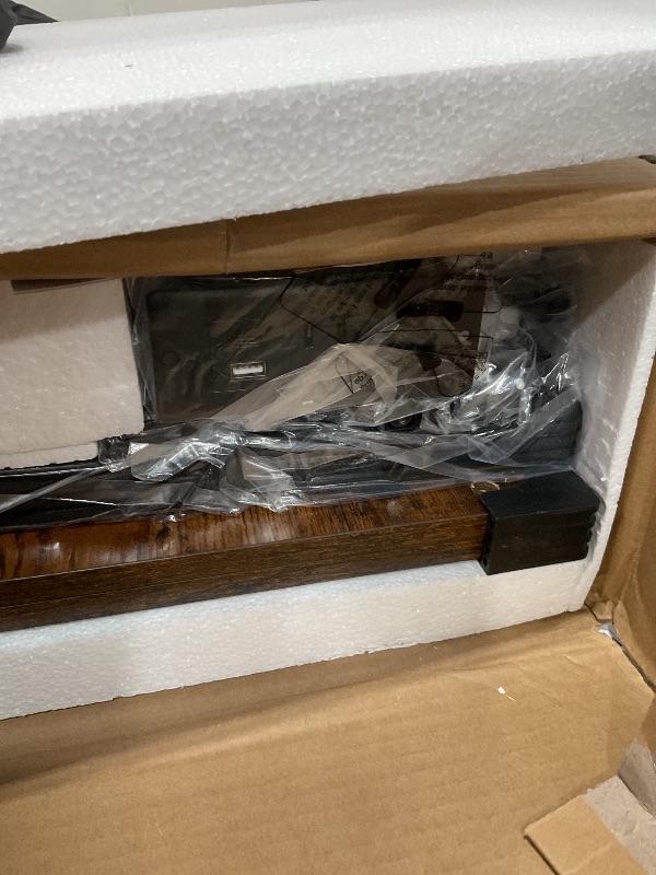 Photo 1 of LOAKEKEL Night Stand Set 2, Nightstand with Charging Station, End Tables with Storage Shelf for Small Spaces, Bedside Table Side Tables with 2 Fabric Drawers for Bedroom, Rustic Brown, HETS020PBR