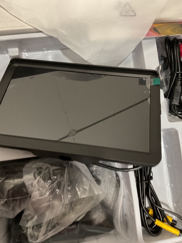 Photo 1 of VOJKOREL Side View Camera 7 inch HD Surveillance System, IP68 Waterproof Blind spot Camera with HD LCD Screen Parking Assistance System, Silver