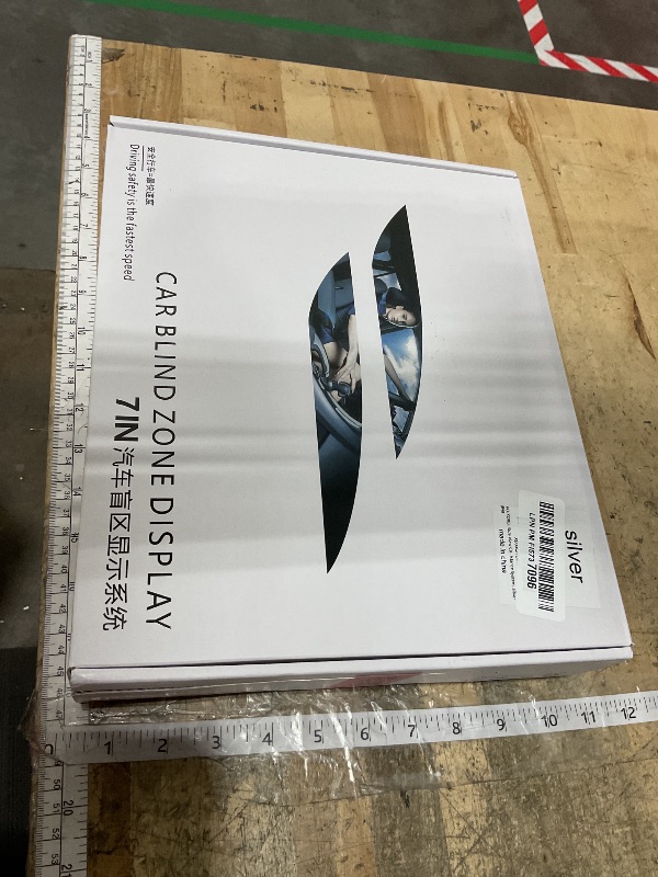 Photo 1 of VOJKOREL Side View Camera 7 inch HD Surveillance System, IP68 Waterproof Blind spot Camera with HD LCD Screen Parking Assistance System, Silver