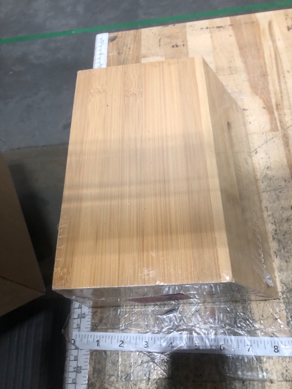 Photo 1 of **FACTORY SEALED** Hand Towel Box Cover Compatible with Kleenex Disposable Paper Hand Towels, Bamboo Wood Hand Towel Holder for Bathroom Kitchen Living Room Countertop