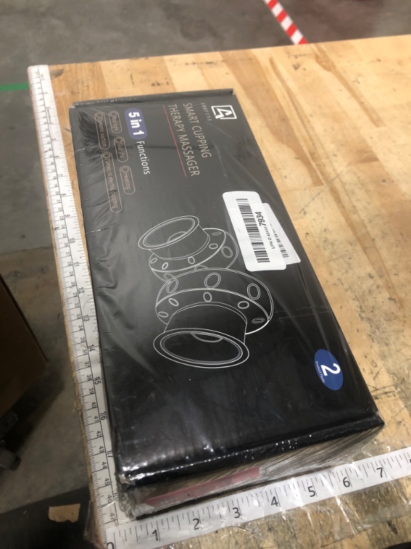 Photo 1 of **FACTORY SEALED** Ambfina 5-in-1 Cupping Kit for Massage Therapy, 12 Levels Smart Dynamic Cupping Set with Red Ligh-t Therapy&Heat Penetrates for Targeted Pain Relief, Knots, Aches, Muscle Soreness - 2Pcs(Black&Black)