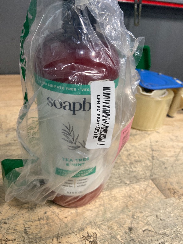 Photo 1 of **Shampoo only **
Soapbox Tea Tree Shampoo and Conditioner Set, Scalp Balancing with Tea Tree Oil, Jojoba Oil, Aloe and Shea Butter to Clean and Purify for All Hair Types,