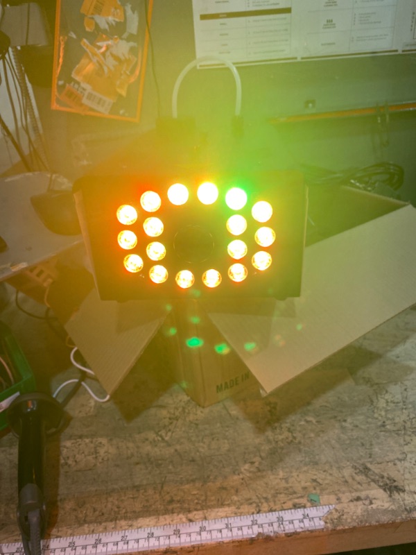 Photo 1 of 1200W Fog Machine Halloween Outdoor with 18 LED Lights 6000CFM Smoke Machine Fog Indoor with Remote for Wedding Party DJ Disco Stage nellis tested