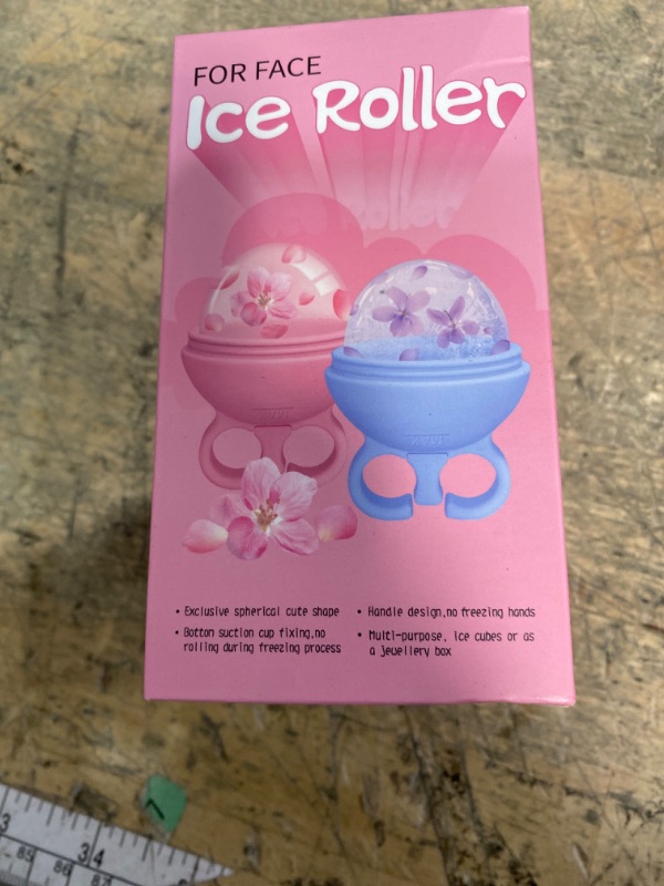 Photo 1 of 2 Pack Ice Roller for Face, Face Ice Roller for Women Face Neck Body and Eye, Ice Face Roller Tones Skin Eliminates Puffiness Ice for Face Ice Mold (Pink Blue)
