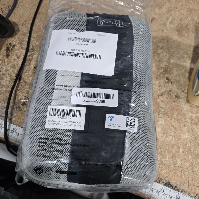 Photo 1 of 10 Set Compression Packing Cubes for Travel Essentials,Compressible Expandable Packing Cubes for Suitcase,OlarHike Luggage Organizer Bags for Travel,Handy Helper for Organizing Clothes(Black)