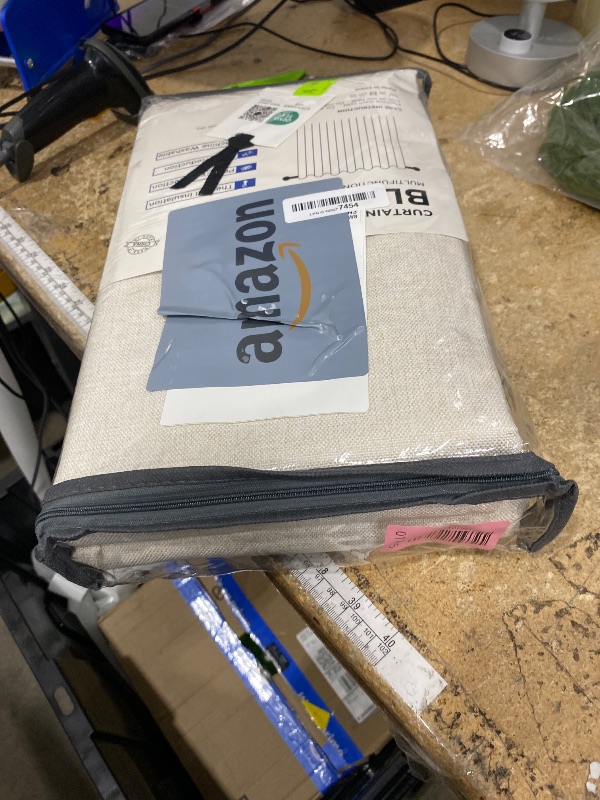 Photo 1 of 100% Blackout Shield Linen Blackout Curtains for Bedroom 120 Inches Long, Back Tab/Rod Pocket Living Room Drapes, Thermal Insulated Blackout Curtains 2 Panels Set, 50" W x 120" L,Cream