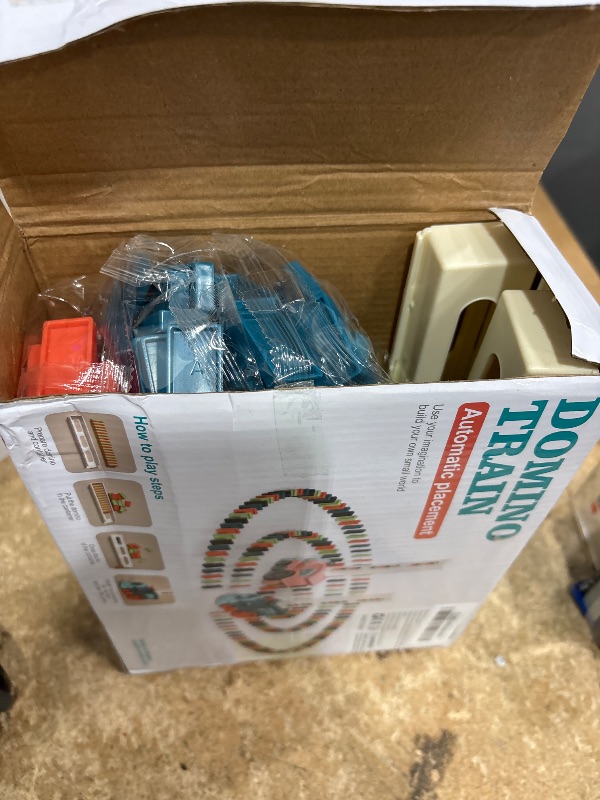 Photo 1 of 200 PCS Domino Train Toys Set, Automatic Dominos Building and Stacking Creative Game 4-8, Electric Dominoes Stem Montessori Toys for Kids Autistic Boys Girls 3 4 5 6 Year Old Christmas Birthday Gifts