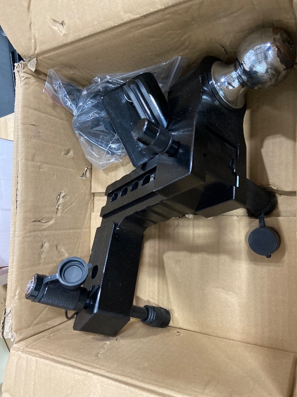 Photo 1 of ***PARTS ONLY***Kohree 6" Adjustable Trailer Hitch Fit 2 Inch Receiver, Dual Solid Ball 2" and 2-5/16"(12,500 LBS GTW), Drop & Rise Heavy Duty Aluminum Tow Hitch with 4 Silencer Pads & 2 Locking Hitch Pin, Black