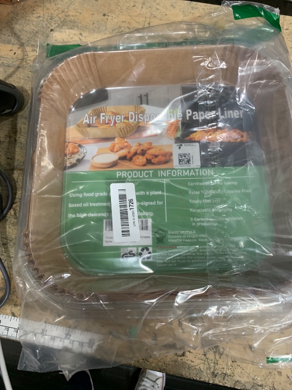 Photo 1 of 10 Inch Largest Square Air Fryer Disposable Paper Liner, XXL 100Pcs Air Fryer Parchment Liners for 8QT or Bigger Air Fryer, Non-stick, Food Grade Baking Paper for Frying, Roasting and Microwave
