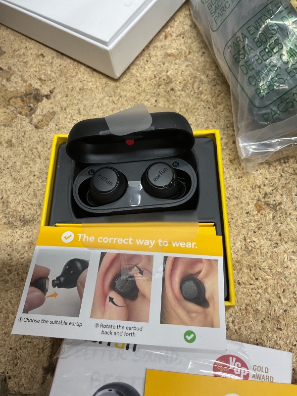 Photo 2 of EarFun Free 2S Wireless Earbuds, [Upgraded Version] Bluetooth Earbuds with Deep Bass, 4 Mics for Clear Call, Customizable EQ App, IPX7 Waterproof in-Ear Headphones, 30H Playtime, Wireless Charging