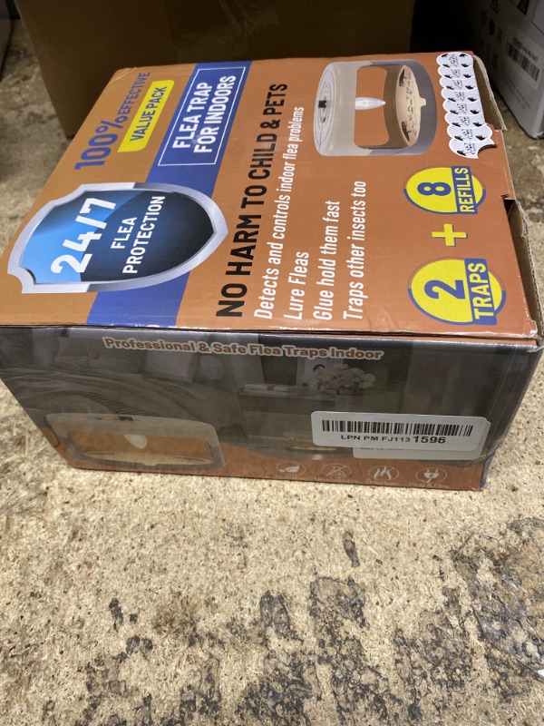 Photo 1 of 2 Pack Flea Traps for Inside Your Home, Indoor Flea Light, Bed Bug Killer with 8 Sticky Pads & 4 Light Bulb, Odorless Natural Insect Infestation Treatment Trap for Kid Pet