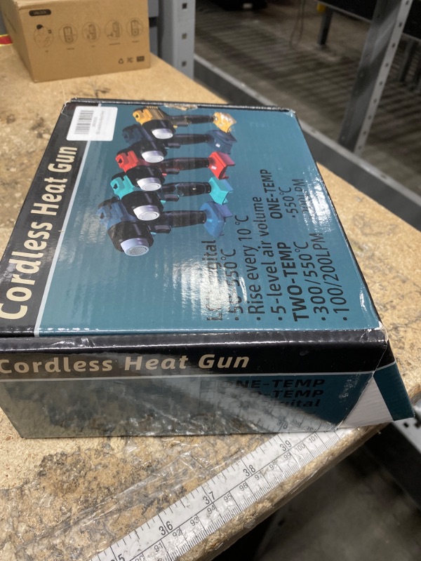 Photo 1 of **POSSIBLY FOR PARTS/ UNTESTED*** Cordless Heat Gun for Milwaukee M18 Battery, 122?-1022? Hot Air Gun with Digital LCD Display, Adjustable Temp & Air Flow, 4 Nozzles for Crafts, Shrinking PVC, Paint Stripping (No Battery)