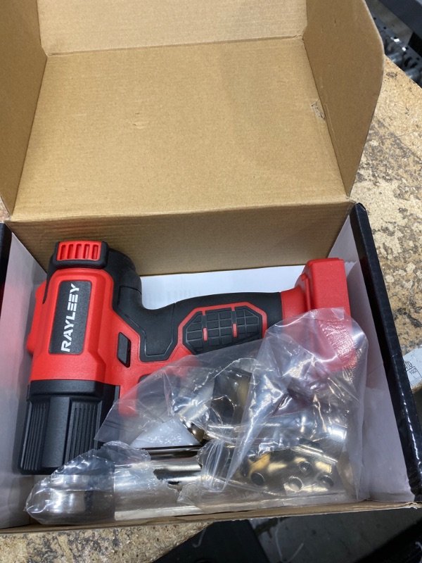 Photo 1 of **POSSIBLY FOR PARTS/ UNTESTED*** Cordless Heat Gun for Milwaukee M18 Battery, 122?-1022? Hot Air Gun with Digital LCD Display, Adjustable Temp & Air Flow, 4 Nozzles for Crafts, Shrinking PVC, Paint Stripping (No Battery)