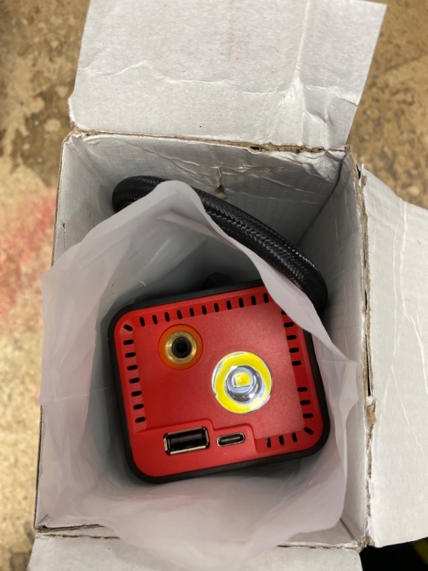 Photo 1 of **FOR PARTS ONLY/ NON-FUNCTIONAL*** Tire Inflator Portable Air Compressor 20000mAh & 4X Faster Cordless Tire Pump for Car, Bicycle, Motorcycle, Ball, with Tire Pressure Gauge and Storage Bag (New Upgraded)