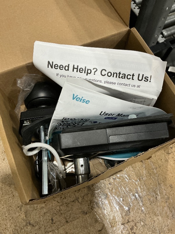 Photo 1 of *** PARTS ONLY *** Veise VE018 Smart Knob Handle Lock - Fingerprint, App Control, Keyless Entry for Front Door and Bedroom, Electronic Digital Keypad, Auto Lock, Remote Access Sharing, IP55 Weatherproof, Matte Black