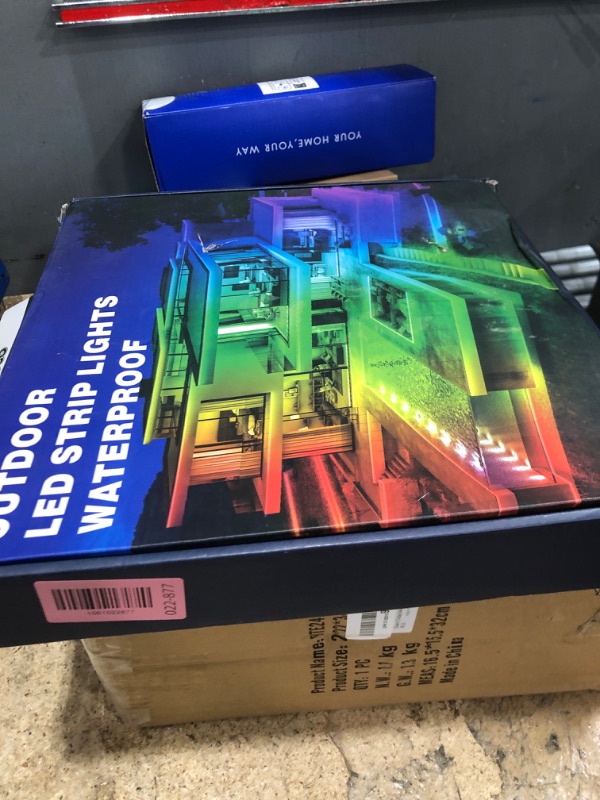 Photo 1 of *************MISSING REMOTE AND POWER PLUGIN*********************
talkhigh 400ft Outdoor LED Strip Lights Waterproof,IP68 Outside Led Light Strips Waterproof with App and Remote,Music Sync RGB Exterior Led Rope Lights with Self Adhesive Back for Roof,Deck