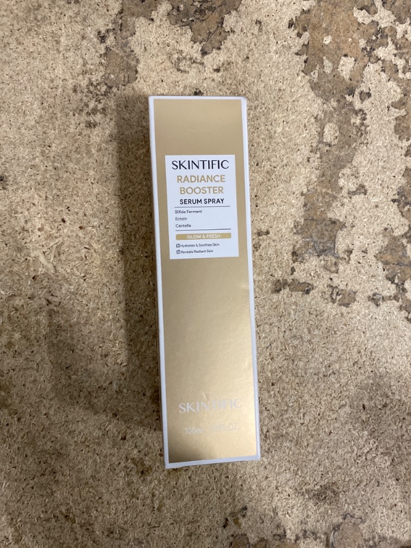 Photo 1 of ?SKINTIFIC Radiance Booster Serum Spray, Hydrating Face Mist with Bifida Ferment & Squalane, Instant Dewy Glow, Soothes Skin, Vegan Skin Care, All In One Mist 3.3 fl oz
