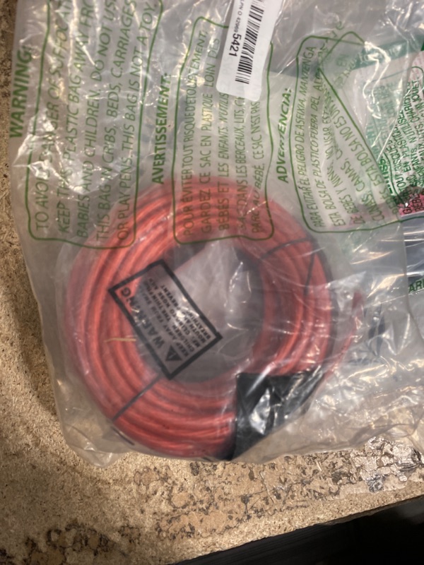 Photo 1 of 10 Gauge Wire (25FT Each, Red/Black), Low Voltage for Automotive Wiring, Battery Cable, 10AWG, Car Audio, Car Amplifier Power or Ground Cable, Translucent Jacket, CCA, with 10 Heat Shrink Tubing