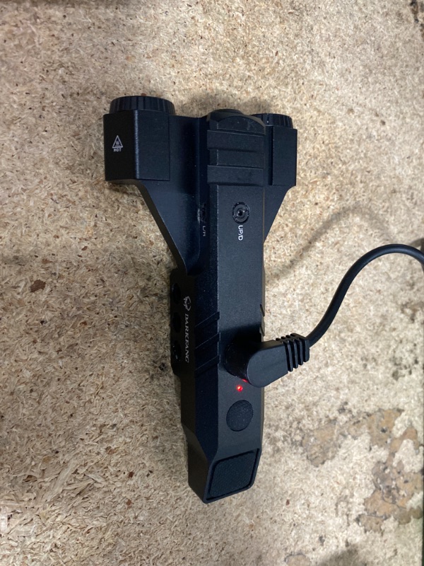 Photo 1 of **SEE NOTES***DARKFANG 1450 Lumen Tactical Flashlight with Green Laser Beam Combo, Low Profile Design Rechargeable Weapon Light for Picatinny Rail